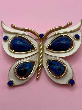 Rare Find! Trifari Butterfly Brooch from their L’Orient Collection. Circa 1968